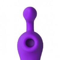 Clitoral Stimulator with 2 motors Silicone Rechargeable 12 Speeds PURPLE